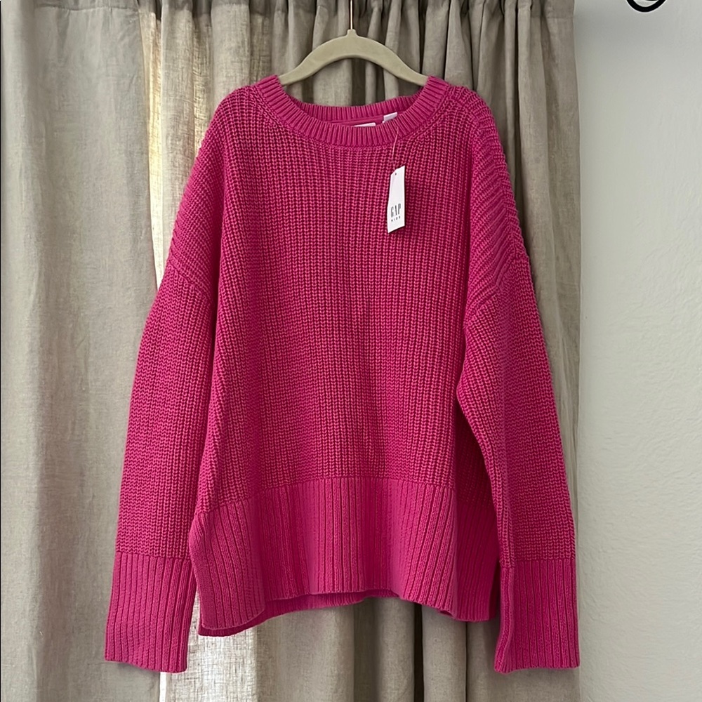 Gap Kids Girls Hot Pink Cozy Oversized Knit Sweater